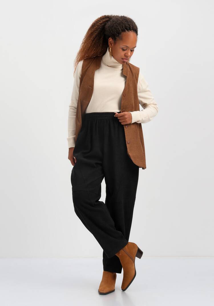 Брюки вельветовые с декоративной отстрочкой шир.  750, рис. 8