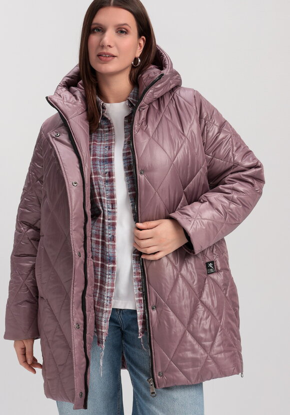 Куртка на молнии со стежкой ромбами шир.  580, рис. 22