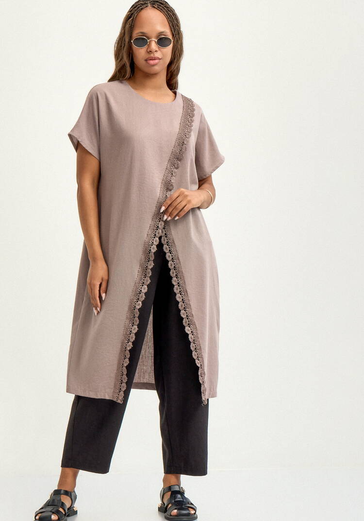 Туника изо льна с кружевом шир.  750, рис. 14