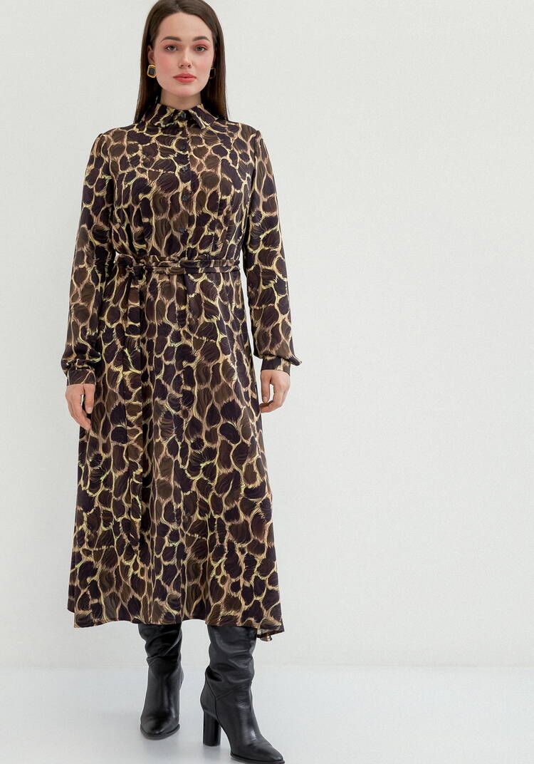 Платье-рубашка макси на пуговицах шир.  750, рис. 4