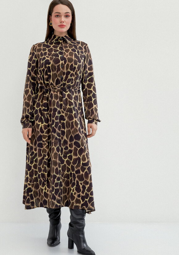 Платье-рубашка макси на пуговицах шир.  580, рис. 4