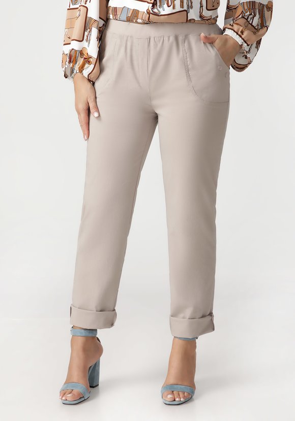 Брюки из бенгалина Галия шир.  580, рис. 6