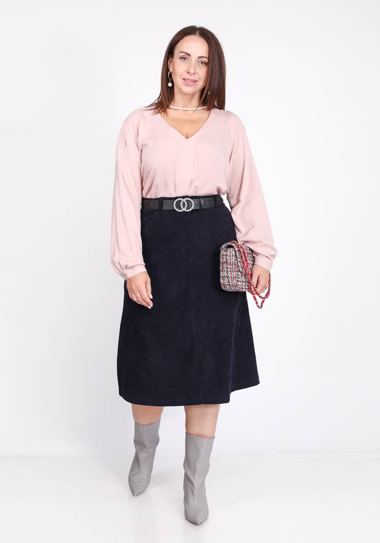 Блузка с V-образным вырезом, свободного кроя шир.  750, рис. 3