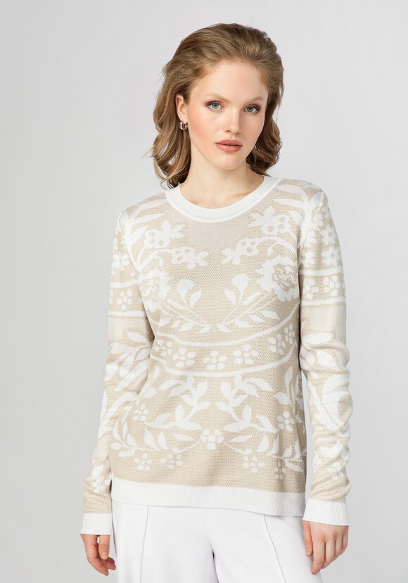 Джемпер женский с жаккардовым рисунком шир.  580, рис. 2