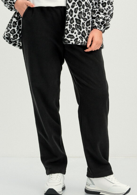 Брюки прямые из флиса на резинке шир.  580, рис. 18