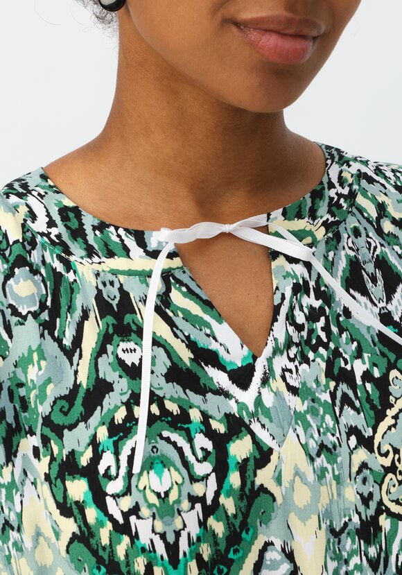 Платье с ярусами и комбинированным принтом шир.  580, рис. 13