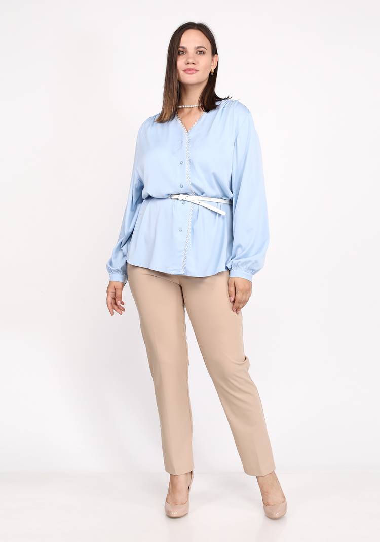 Блуза с V-образным вырезом и кружевом шир.  750, рис. 11