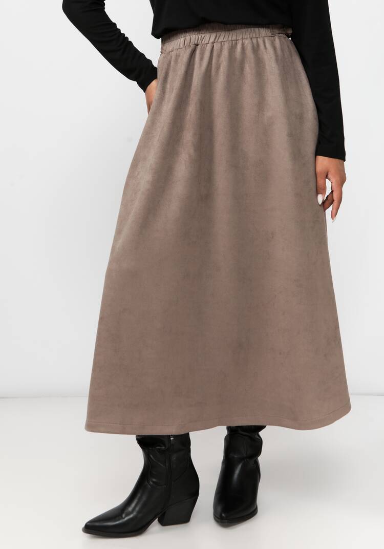 Юбка из экозамши А-силуэта шир.  750, рис. 11