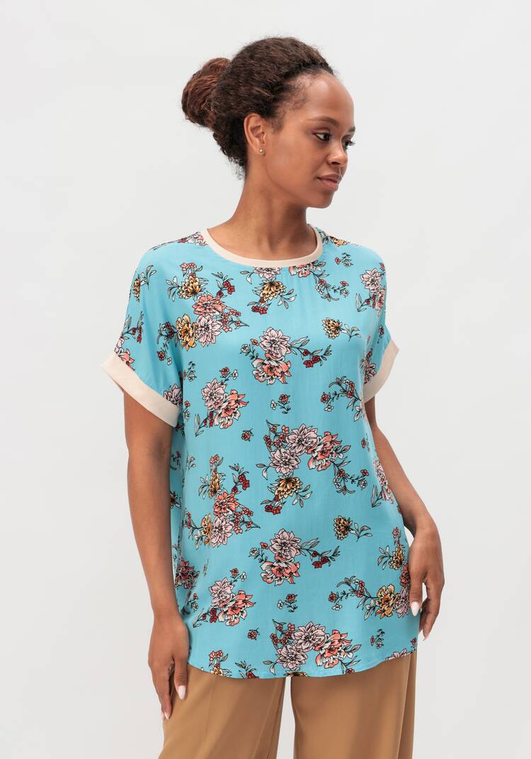 Блуза с цветочным принтом Аманда шир.  750, рис. 6