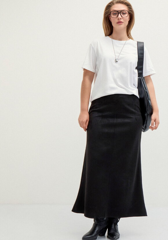 Юбка из экозамши на кокетке шир.  580, рис. 9