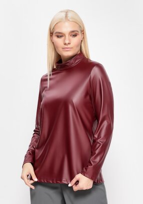 Водолазка из экокожи