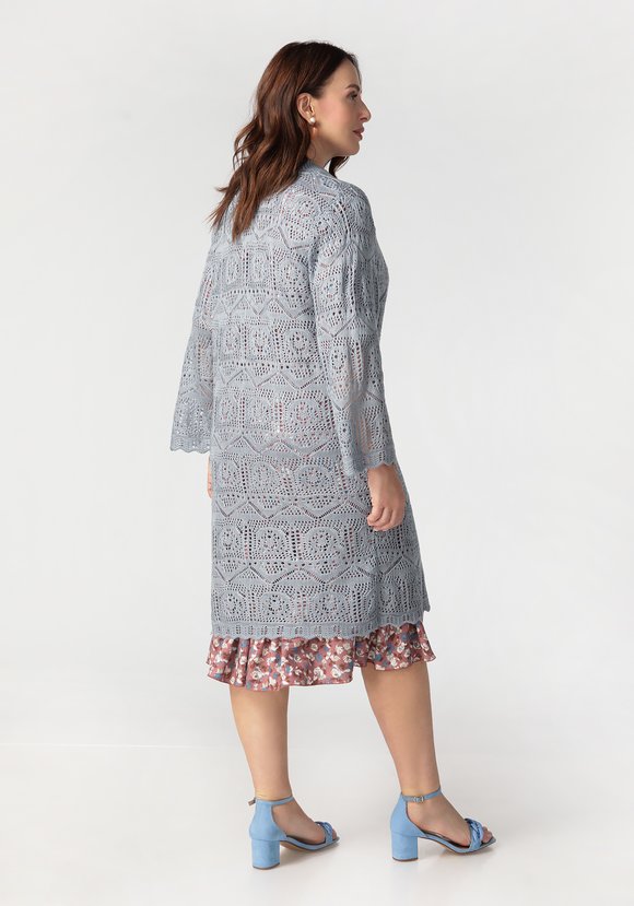 Кардиган Ажурное мгновение шир.  580, рис. 17