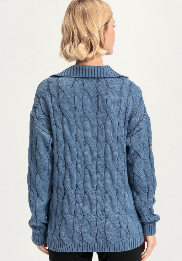 Джемпер с косами и воротником-поло шир.  580, рис. 10