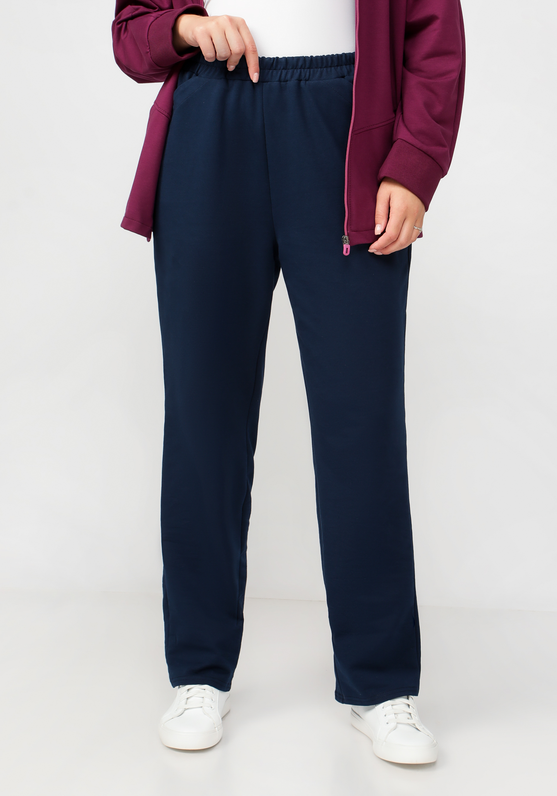 Спортивные брюки прямого кроя с карманами Julia Weber, цвет розовый, размер 60 - фото 6