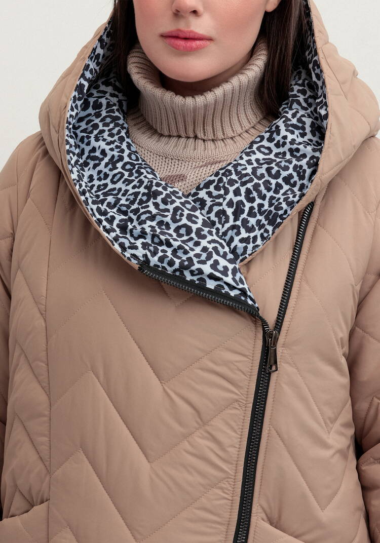 Куртка стеганая с анималистичным принтом шир.  750, рис. 15