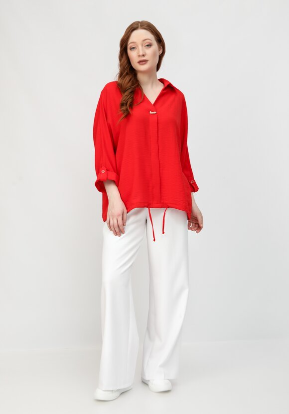 Блуза с патой на рукавах шир.  580, рис. 2