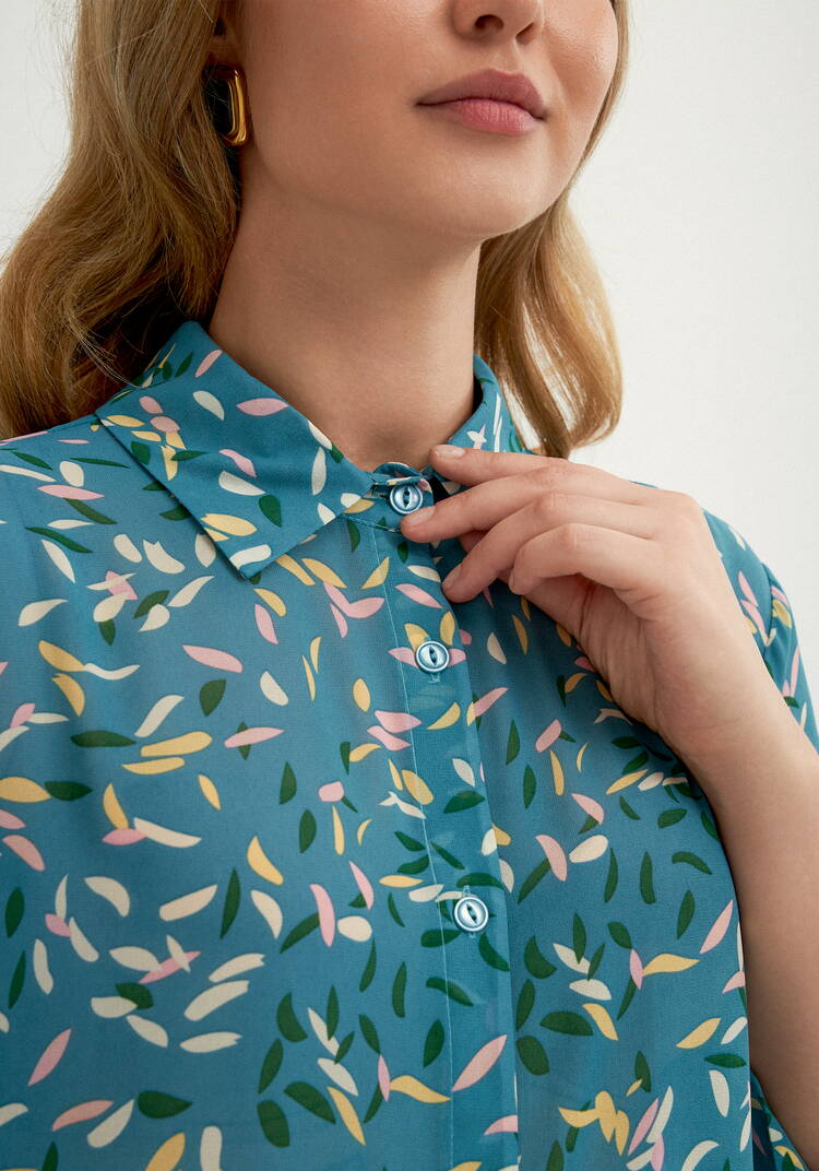 Рубашка с рукавом 7/8 и патами шир.  750, рис. 23