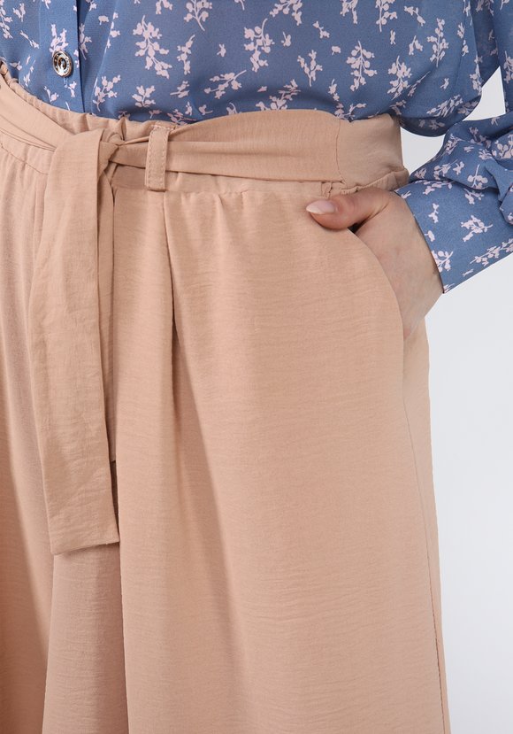 Брюки-кюлоты широкие с поясом шир.  580, рис. 8