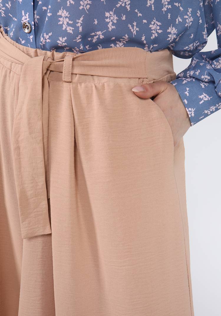 Брюки-кюлоты широкие с поясом шир.  750, рис. 8