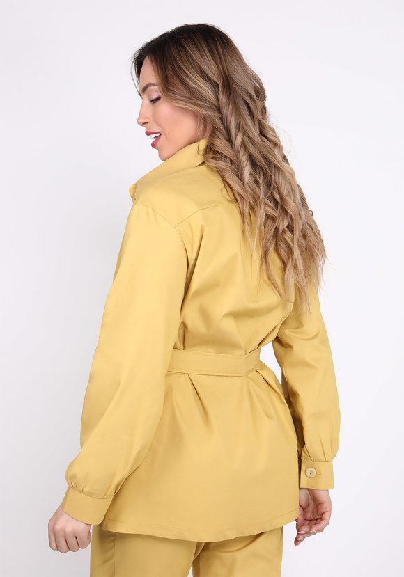 Жакет с поясом на пуговицах шир.  580, рис. 20