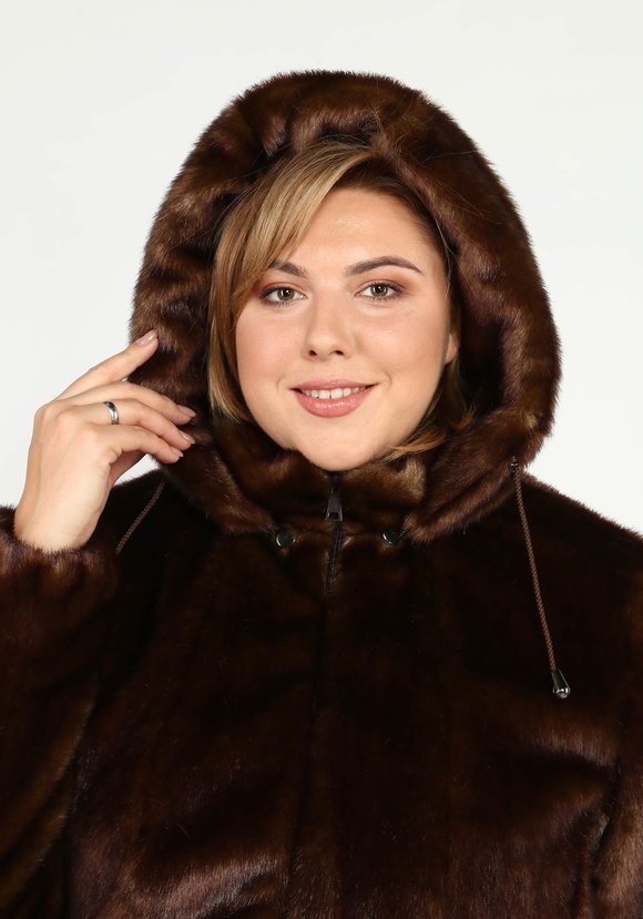 Шуба на молнии из эко-меха с капюшоном шир.  580, рис. 10