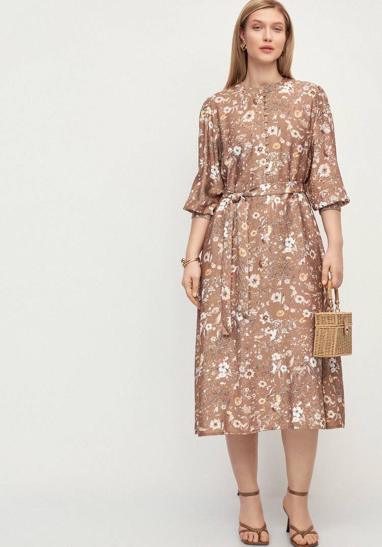 Платье с принтом по рукавам Герда шир.  750, рис. 25