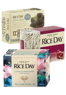 Мыло с рисовыми отрубями, 3 шт.