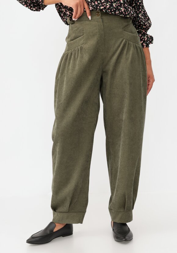 Брюки бананы с манжетами по низу шир.  580, рис. 1