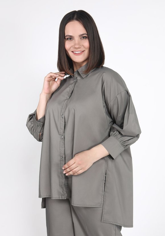 Блуза свободного кроя с объемными рукавами шир.  580, рис. 9