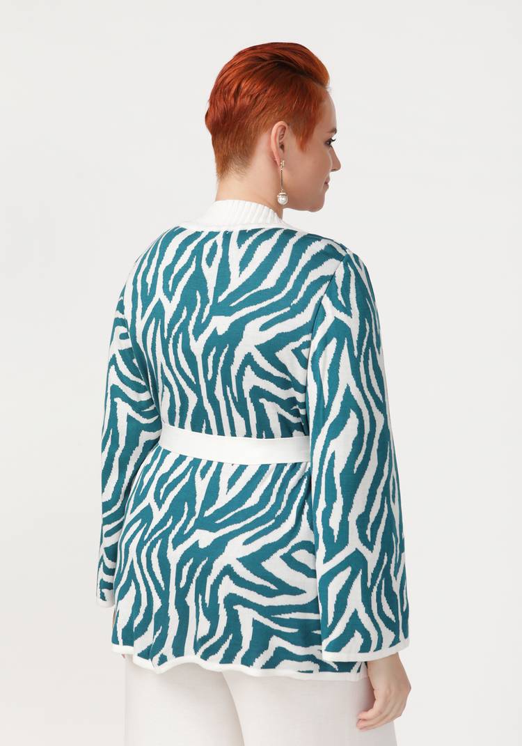 Кардиган с анималистическим рисунком и поясом шир.  750, рис. 6