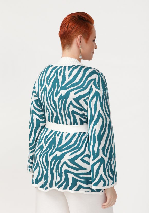 Кардиган с анималистическим рисунком и поясом шир.  580, рис. 6