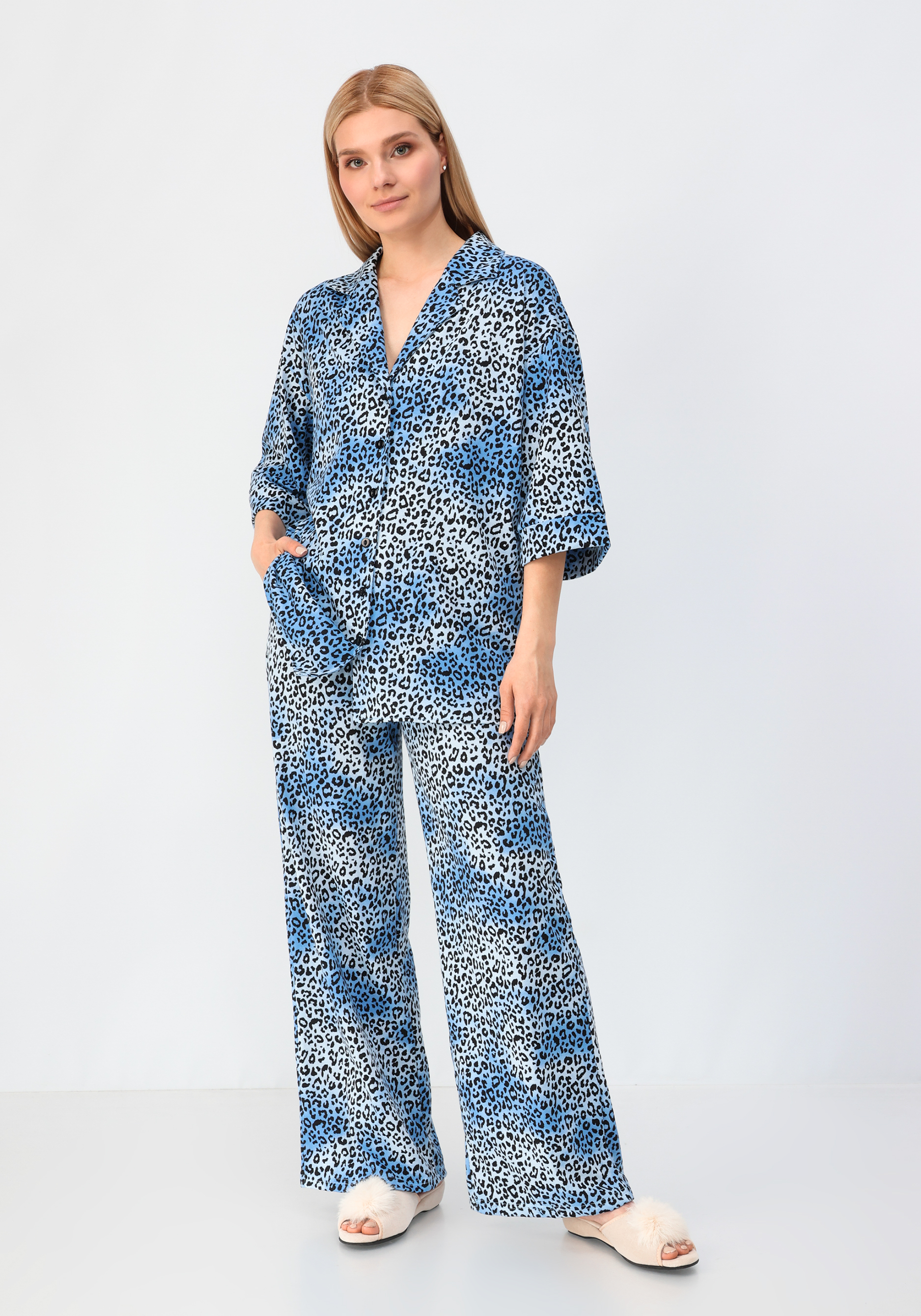 Пижама "Изабелла" Home Style, цвет голубой, размер 48