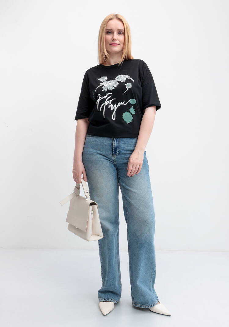 Футболка с принтом и рукавом 3/4 шир.  750, рис. 22