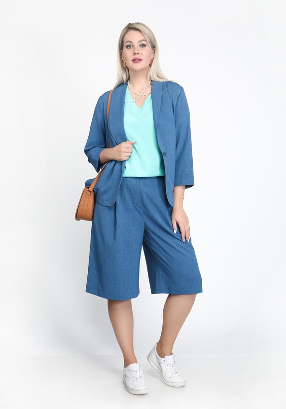 Жакет классический однобортный шир.  580, рис. 8