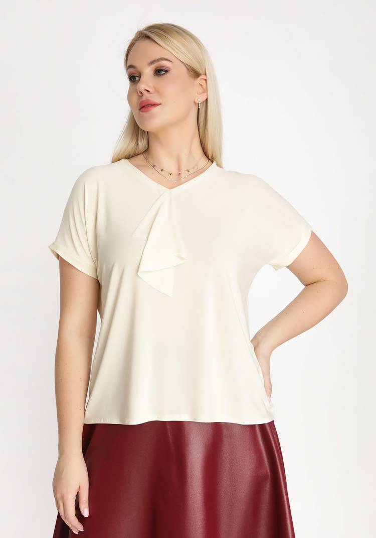 Блуза с воланом спереди шир.  750, рис. 1