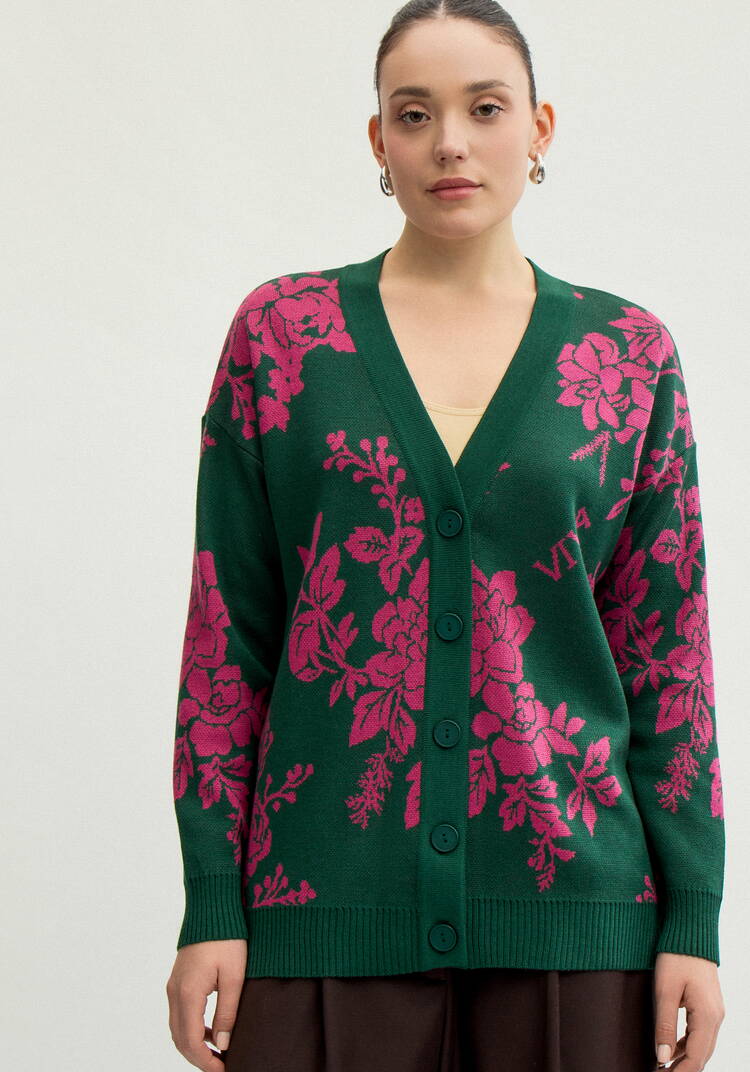 Кардиган с нежным цветочным принтом шир.  750, рис. 4