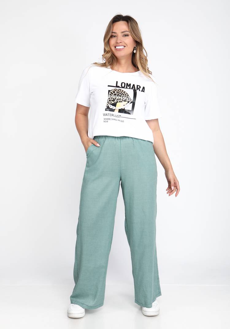 Брюки широкие из хлопка на резинке шир.  750, рис. 19