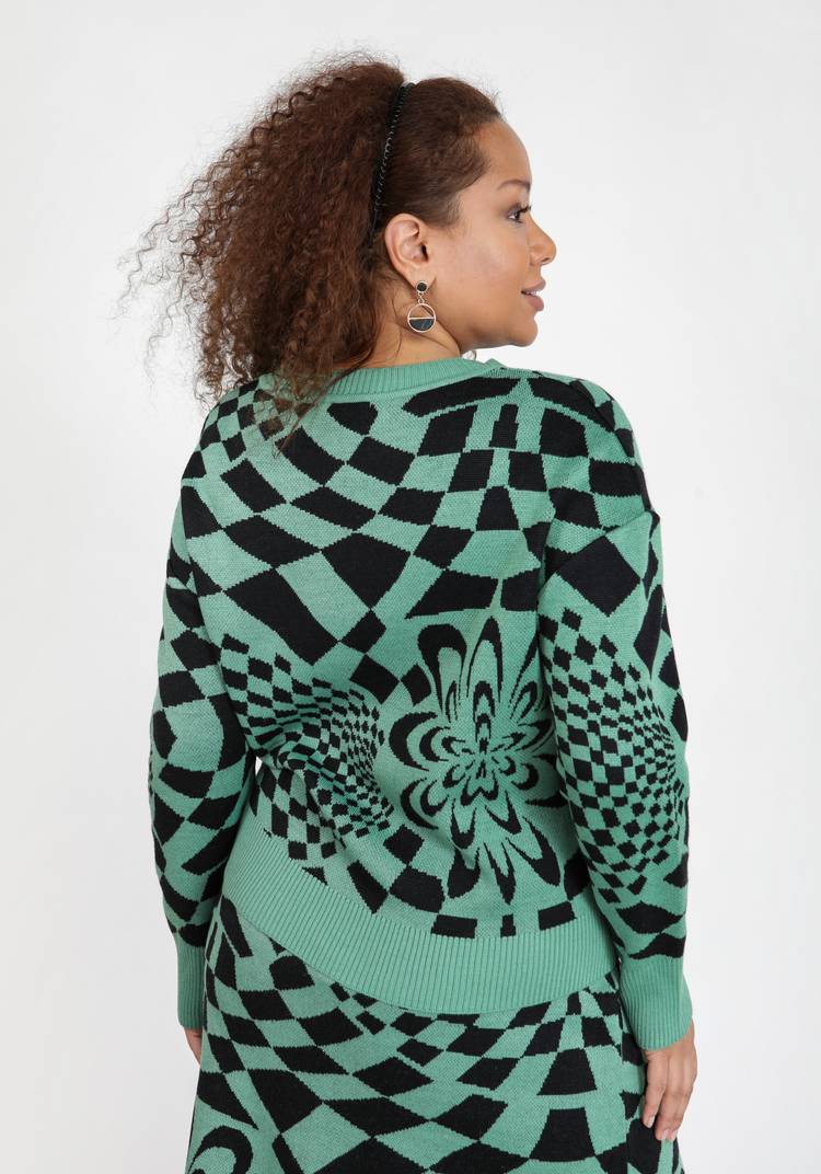 Джемпер с рисунком абстракция шир.  750, рис. 3