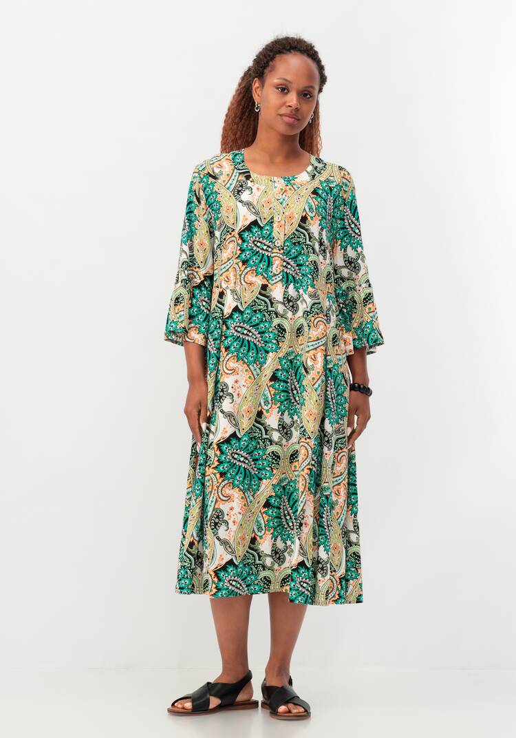 Платье свободного силуэта с рюшей по рукавам шир.  750, рис. 4