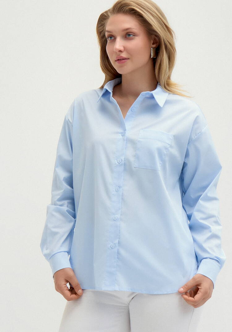 Рубашка оверсайз со спущенным плечом шир.  750, рис. 18