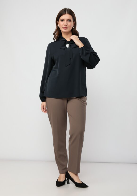 Блуза с брошкой шир.  580, рис. 9