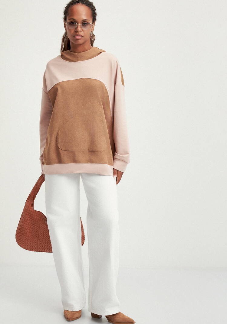 Худи оверсайз комбинированное шир.  750, рис. 8