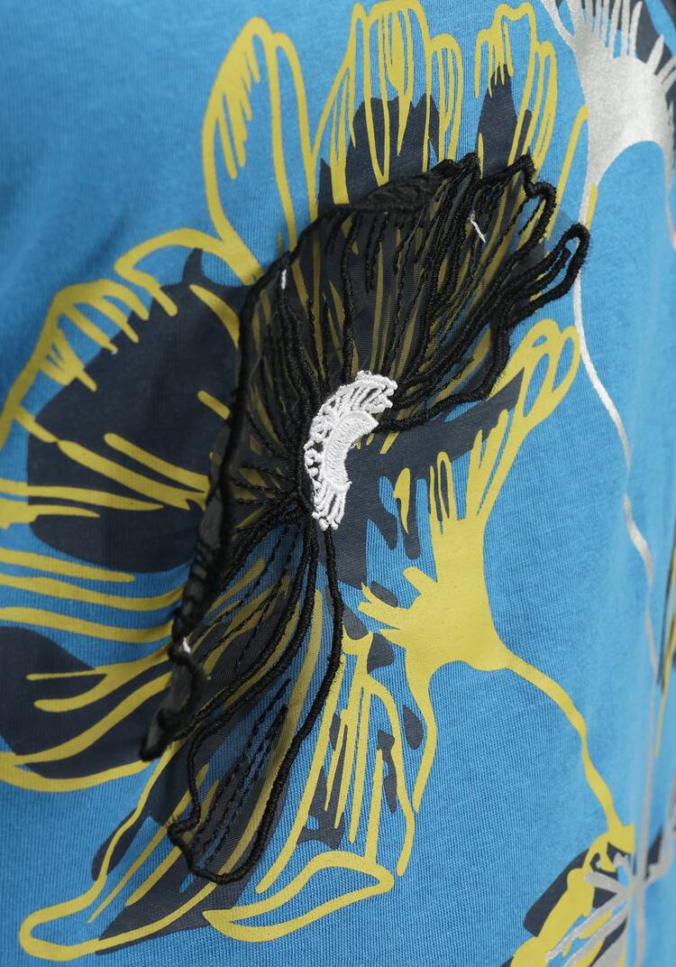 Лонгслив с цветами 3D шир.  750, рис. 14