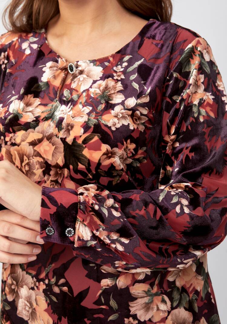 Блуза с бархатным принтом шир.  750, рис. 12