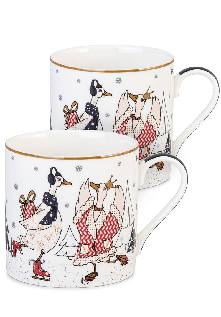 Кружки из фарфора Семейный праздник, 2 шт. шир.  750, рис. 1