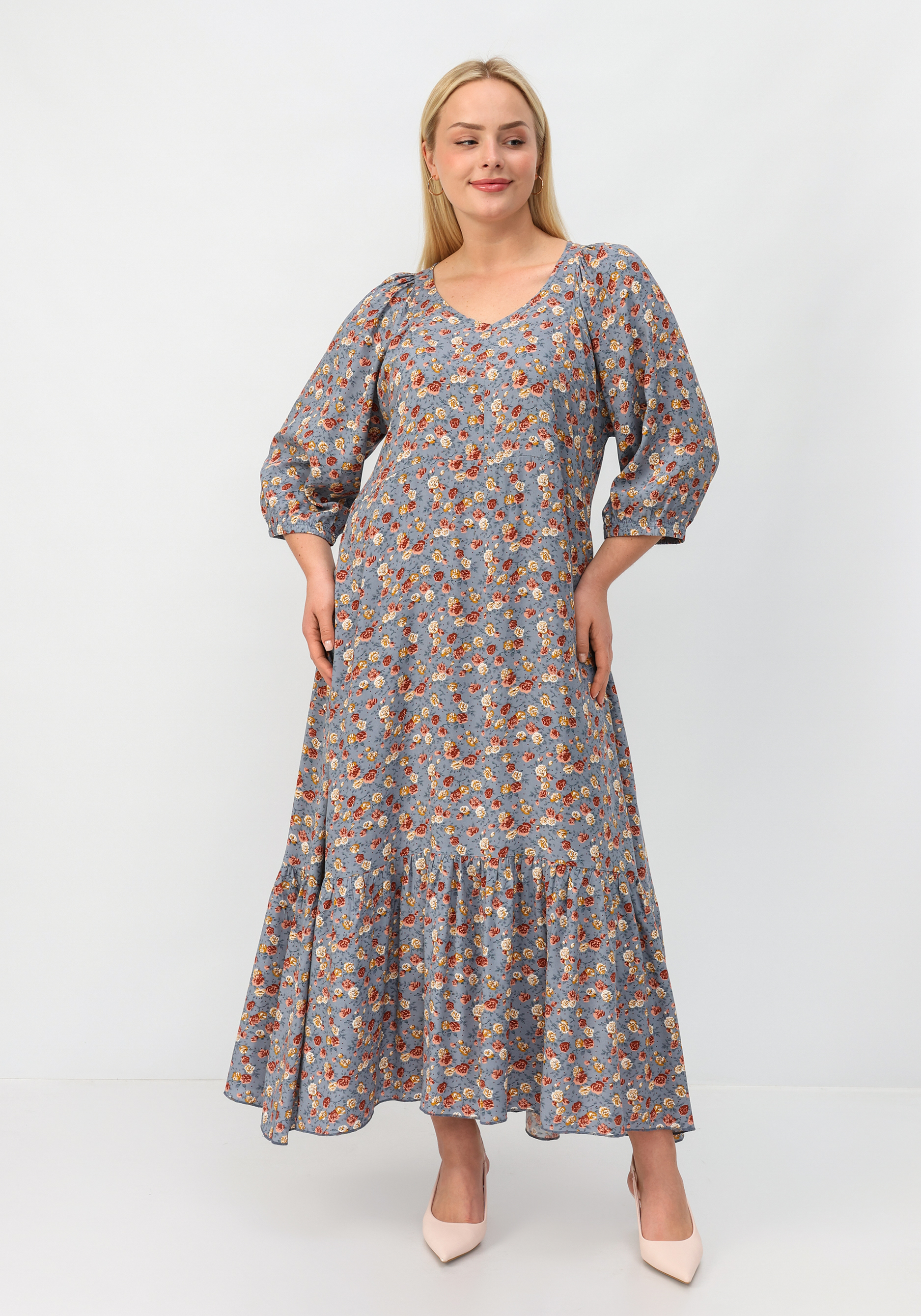 Платье "Дафна" Синель, размер 62-64, цвет серый