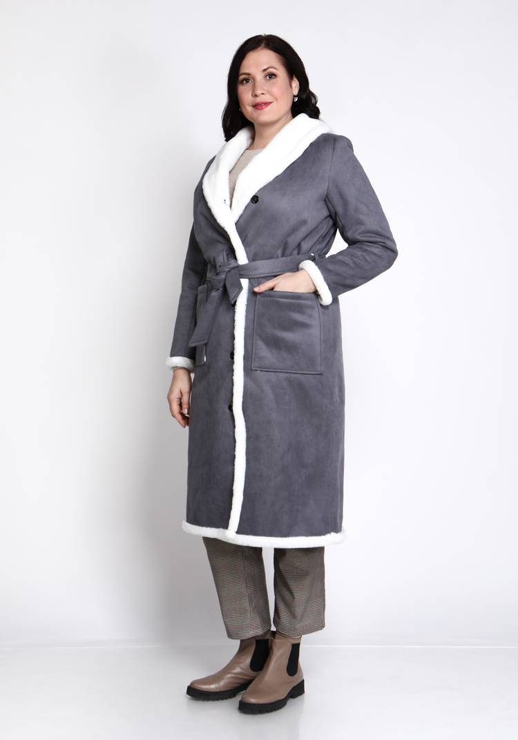 Пальто с шалевым воротником шир.  750, рис. 5