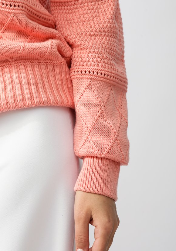 Джемпер женский со структурной вязкой шир.  580, рис. 11