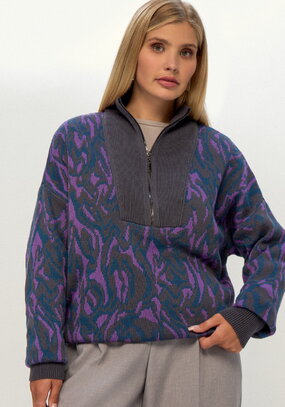 Джемпер поло с принтом абстракция