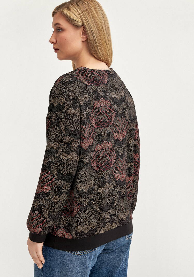 Блуза на молнии из трикотажа шир.  750, рис. 3